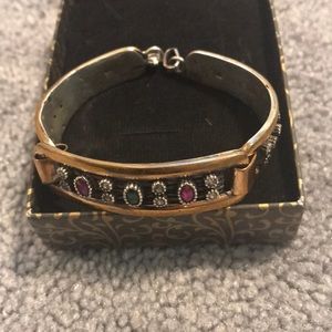 Turkish hand made silver and gold bracelet